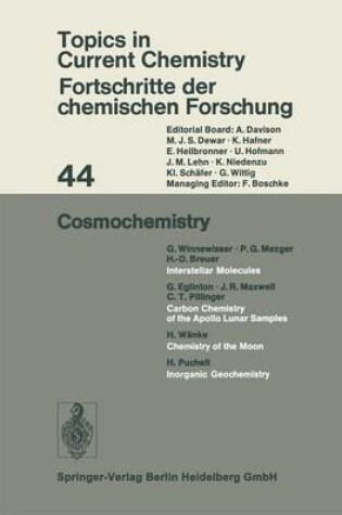 Cover of Cosmochemistry