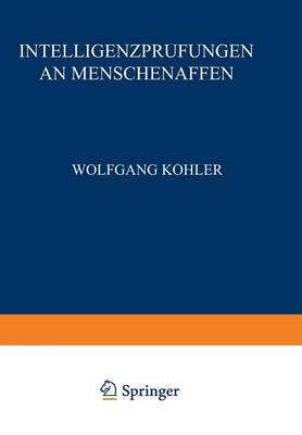 Book cover for Intelligenzprüfungen an Menschenaffen