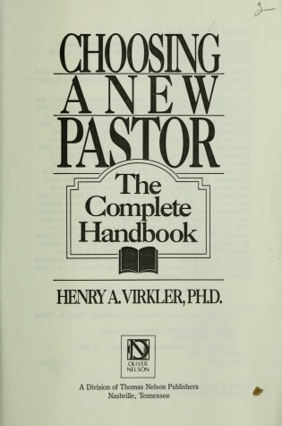 Cover of Choosing a New Pastor