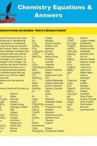 Cover of Chemistry Equations & Answers