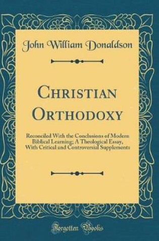 Cover of Christian Orthodoxy