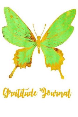 Book cover for Green and Gold Butterfly Gratitude Journal