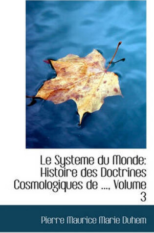 Cover of Le Systeme Du Monde