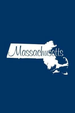 Cover of Massachusetts - Navy Blue Lined Notebook with Margins