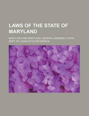 Book cover for Laws of the State of Maryland