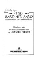 Book cover for The Early Ayn Rand