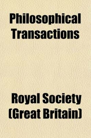 Cover of Philosophical Transactions Volume 52, PT. 2
