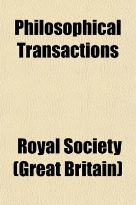 Book cover for Philosophical Transactions Volume 52, PT. 2