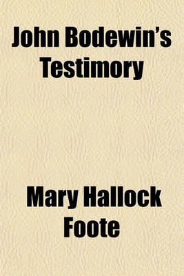 Book cover for John Bodewin's Testimory