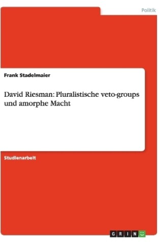 Cover of David Riesman