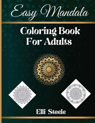 Book cover for Easy Mandala Coloring Book For Adults