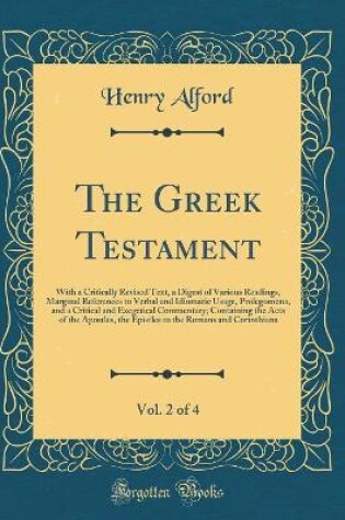 Cover of The Greek Testament, Vol. 2 of 4