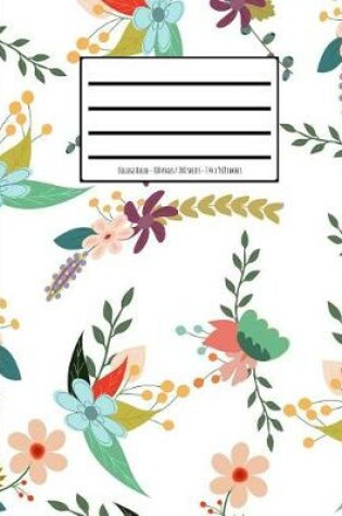 Cover of Retro Colourful Flowers Composition Book