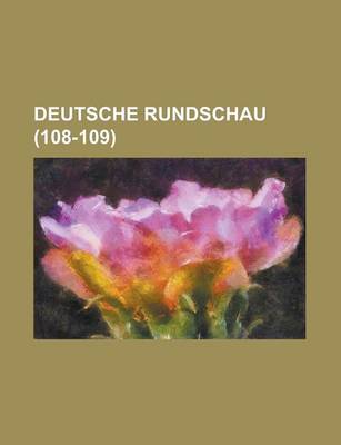 Book cover for Deutsche Rundschau (108-109)