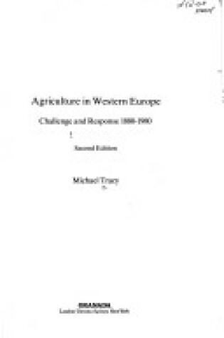 Cover of Agriculture in Western Europe