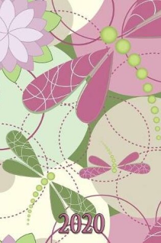 Cover of Abstract Dragonfly Design - Pink, Mauve, Green