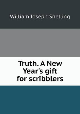 Book cover for Truth. A New Year's gift for scribblers