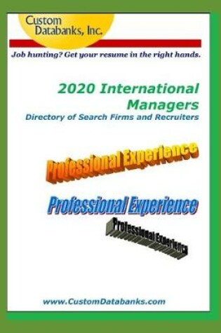 Cover of 2020 International Managers Directory of Search Firms and Recruiters