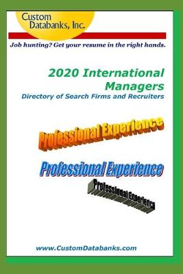 Book cover for 2020 International Managers Directory of Search Firms and Recruiters