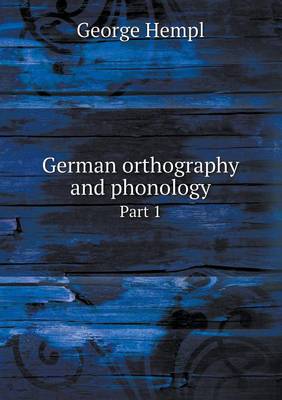 Book cover for German orthography and phonology Part 1