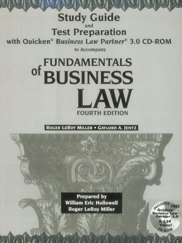 Book cover for Study Guide with Quicken Business Law Partner 2.0 CD-ROM