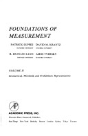 Book cover for Foundations of Measurement