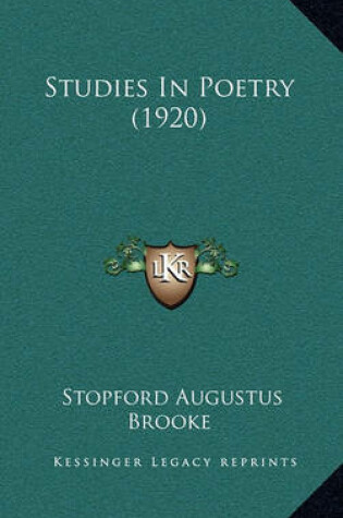 Cover of Studies in Poetry (1920)