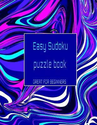 Book cover for Easy Sudoku puzzle book great for beginners
