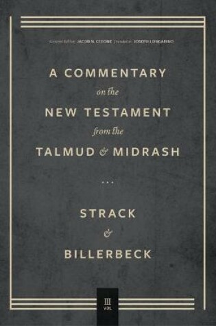 Cover of Commentary on the New Testament from the Talmud and Midrash