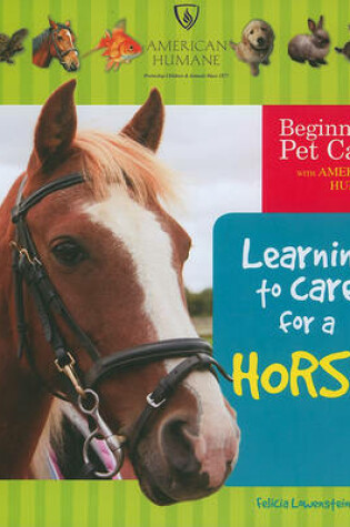 Cover of Learning to Care for a Horse