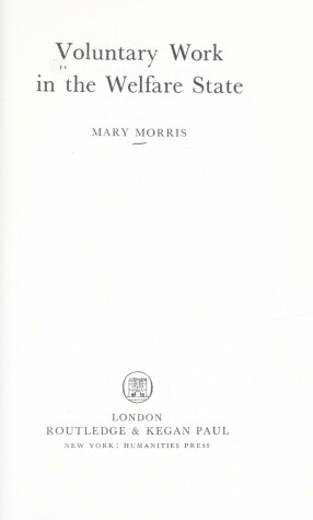 Cover of Voluntary Work in the Welfare State