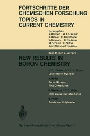Cover of New Results in Boron Chemistry