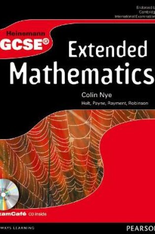 Cover of Heinemann IGCSE Extended Mathematics Student Book with Exam Cafe CD