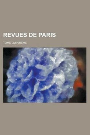 Cover of Revues de Paris