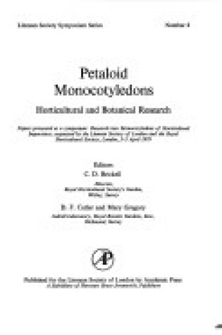 Cover of Petaloid Monocotyledons