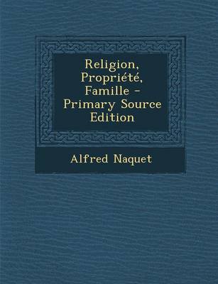 Book cover for Religion, Propriete, Famille