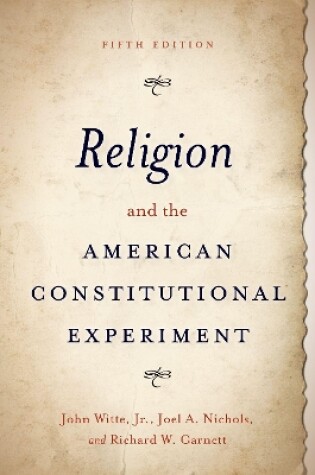 Cover of Religion and the American Constitutional Experiment