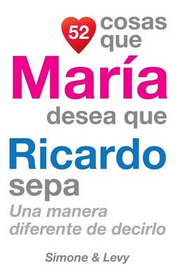 Book cover for 52 Cosas Que María Desea Que Ricardo Sepa