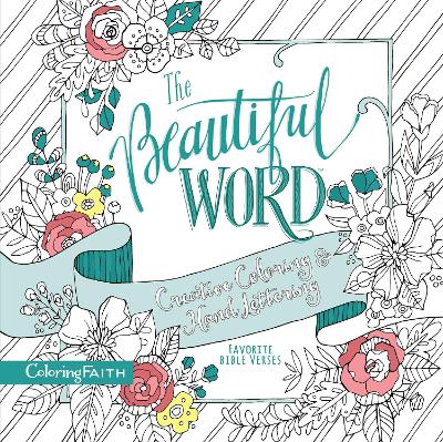 Book cover for The Beautiful Word Adult Coloring Book