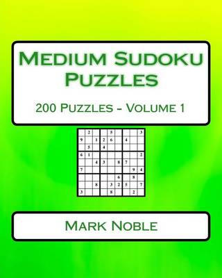 Book cover for Medium Sudoku Puzzles Volume 1