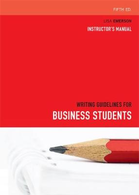 Book cover for Writing Guidelines for Business Students