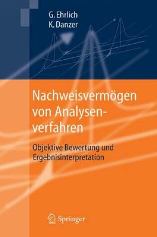 Cover of Nachweisvermogen Von Analysenverfahren