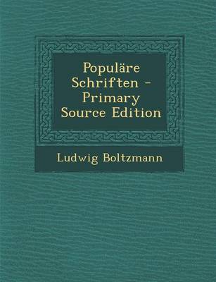 Book cover for Populare Schriften - Primary Source Edition