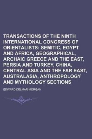 Cover of Transactions of the Ninth International Congress of Orientalists