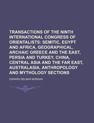 Book cover for Transactions of the Ninth International Congress of Orientalists