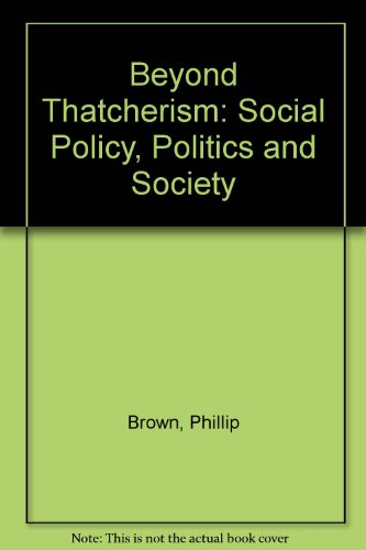 Book cover for Beyond Thatcherism