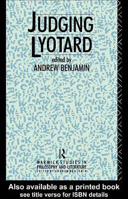 Book cover for Judging Lyotard