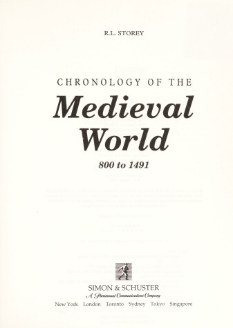 Book cover for Chronology of the Medieval World, 800 to 1491