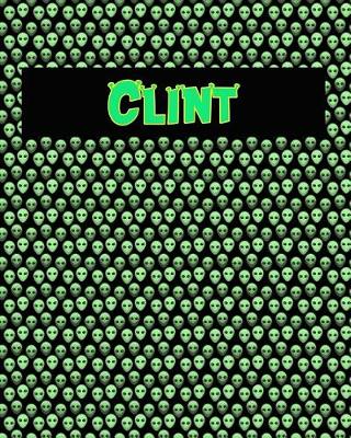 Book cover for 120 Page Handwriting Practice Book with Green Alien Cover Clint