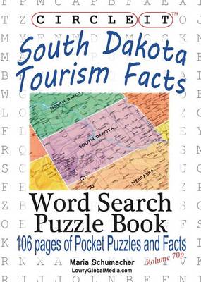 Book cover for Circle It, South Dakota Tourism Facts, Pocket Size, Word Search, Puzzle Book